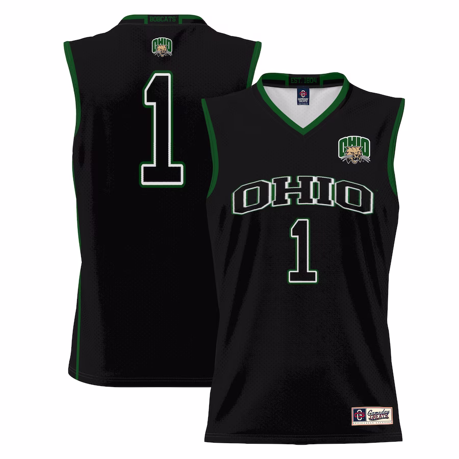 #1 Ohio Bobcats GameDay Greats Youth Lightweight Basketball Jersey - Black