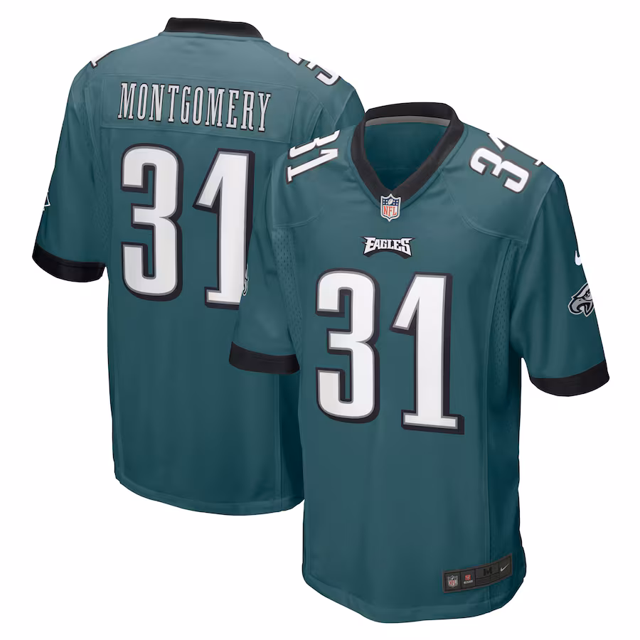 Men's Philadelphia Eagles Wilbert Montgomery Nike Midnight Green Retired Player Jersey