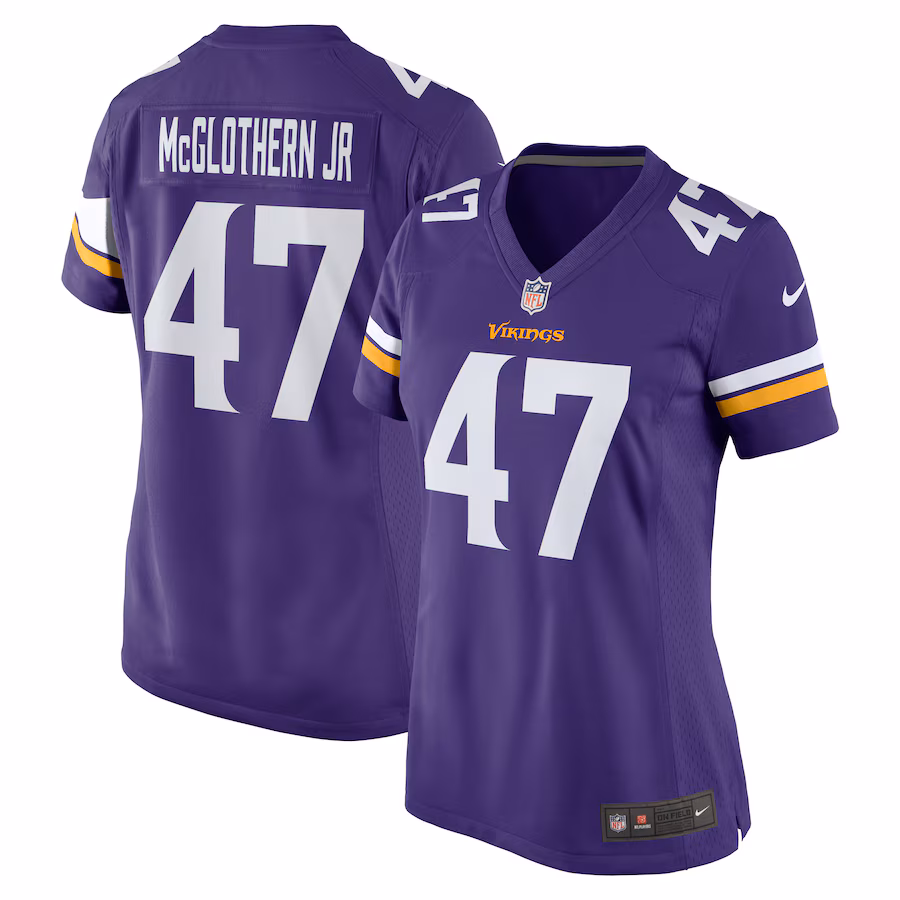 Women's Minnesota Vikings Dwight McGlothern Jr. Nike  Purple Game Jersey