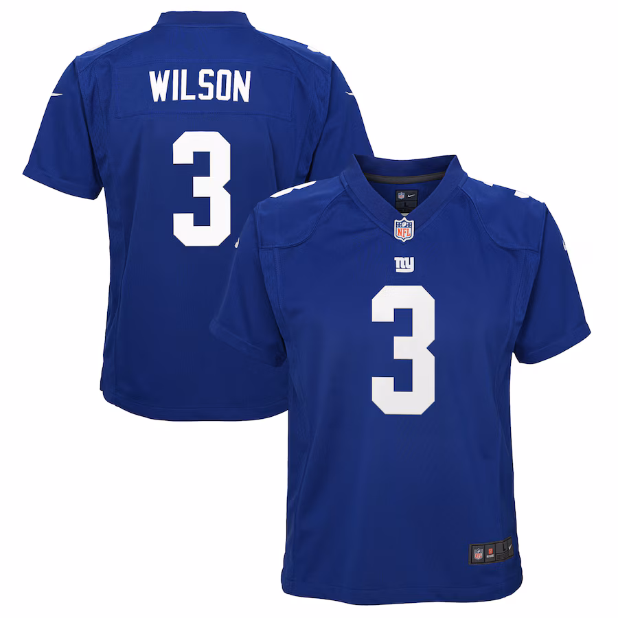 Youth New York Giants Russell Wilson Nike Royal Game Jersey
