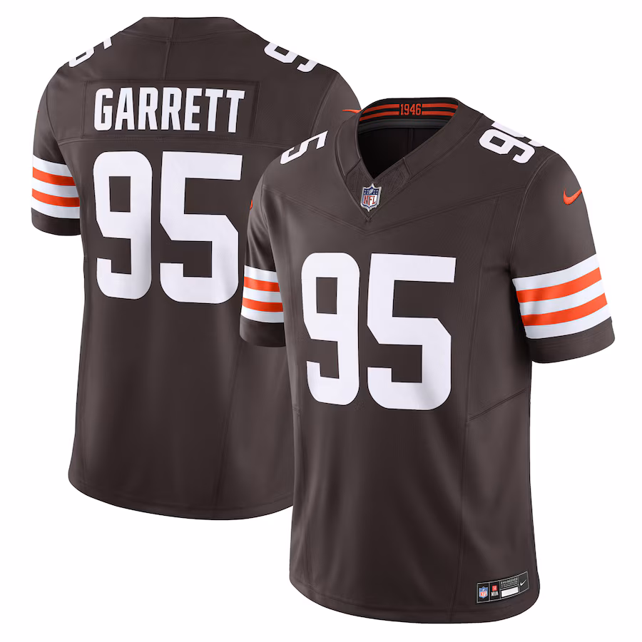 Men's Cleveland Browns Myles Garrett Nike Brown Vapor F.U.S.E. Limited Jersey