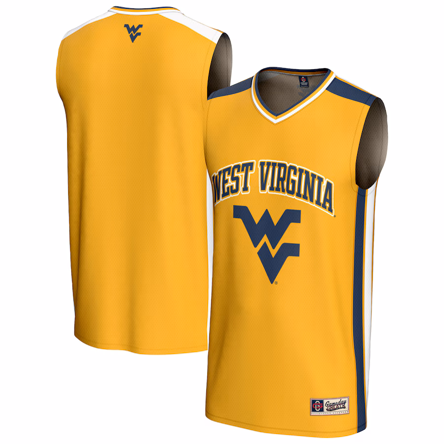 Youth GameDay Greats  Gold West Virginia Mountaineers Basketball Jersey