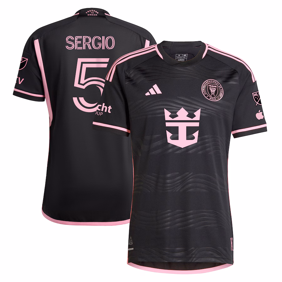Men's Inter Miami CF Sergio Busquets adidas Black 2024 La Noche Authentic Player Jersey
