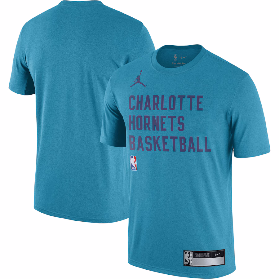 Men's Charlotte Hornets Jordan Brand Teal 2023/24 Sideline Legend Performance Practice T-Shirt