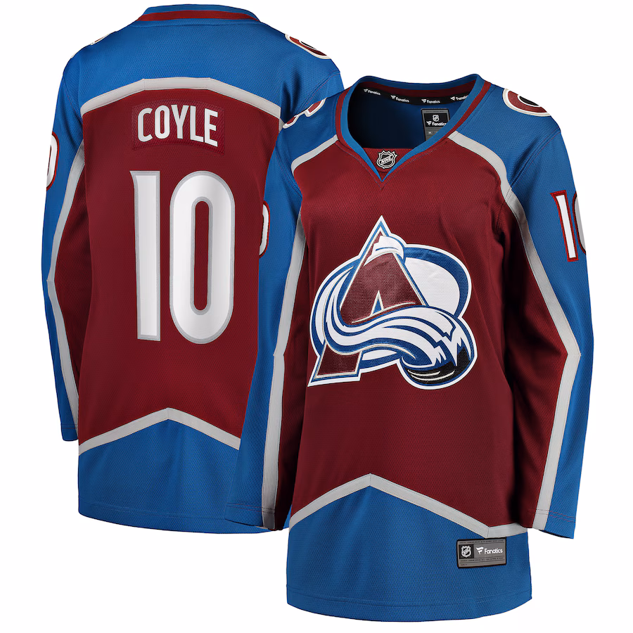 Women's Colorado Avalanche Charlie Coyle Fanatics Burgundy Home Breakaway Player Jersey