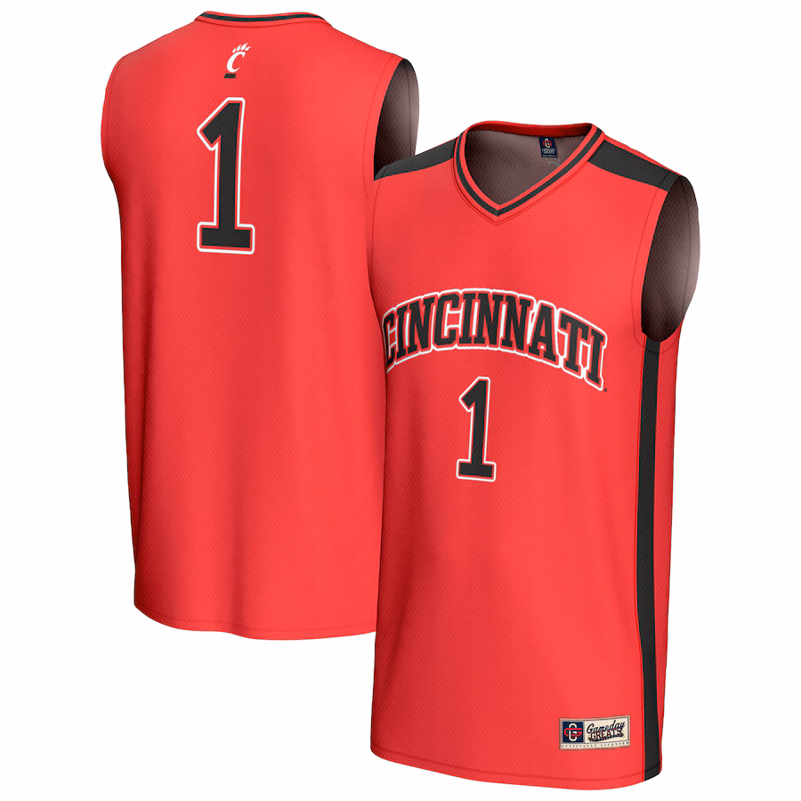 Unisex GameDay Greats #1 Red Cincinnati Bearcats Lightweight Collegiate Basketball Fashion Jersey