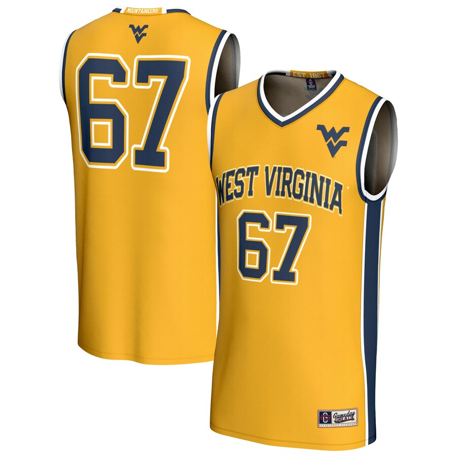 Unisex GameDay Greats Gold West Virginia Mountaineers Lightweight Collegiate Basketball Fashion Jersey