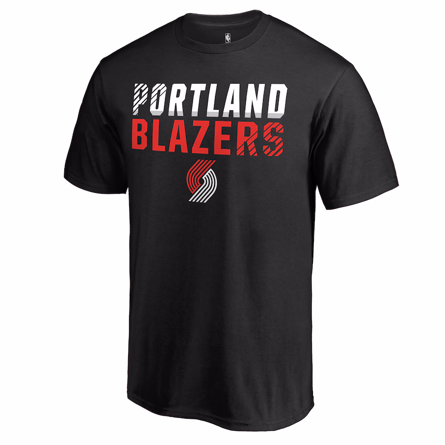 Men's Portland Trail Blazers Black Fade Out T-Shirt