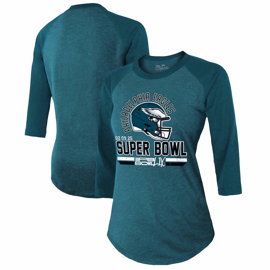 Men's Philadelphia Eagles Fanatics Heather Kelly Green Extreme Tackle Tri-Blend T-Shirt