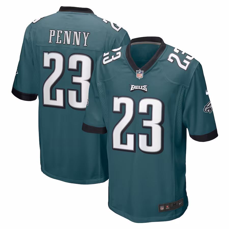 Men's Philadelphia Eagles Rashaad Penny Nike Green Game Jersey