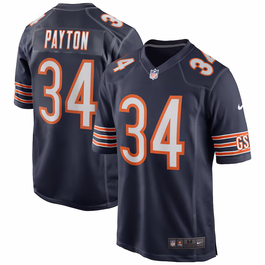 Men's Chicago Bears Walter Payton Nike Navy Game Retired Player Jersey