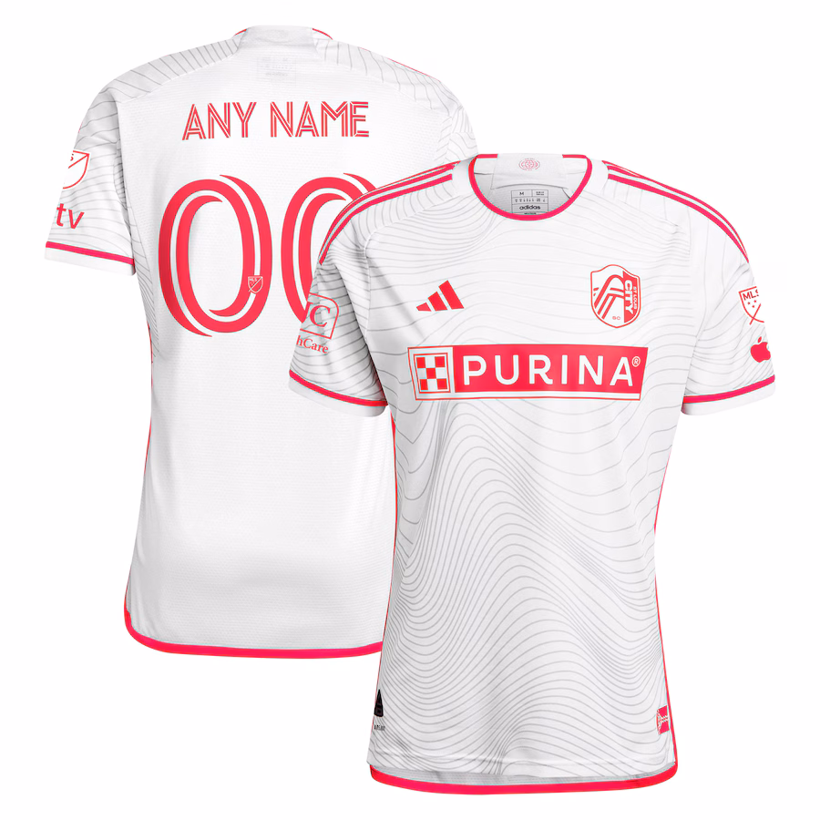 Men's St. Louis City SC  adidas White 2024 The Confluence Kit Authentic Custom Jersey
