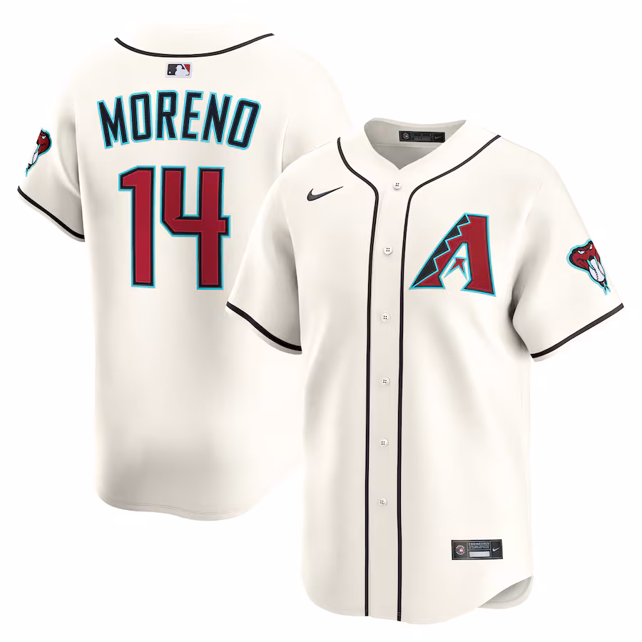 Men's Arizona Diamondbacks Gabriel Moreno Nike Cream Home Limited Player Jersey
