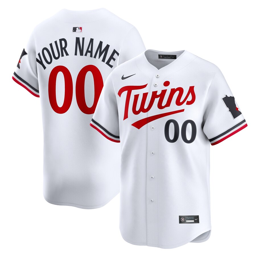 Youth Minnesota Twins Nike White Home Custom Limited Jersey
