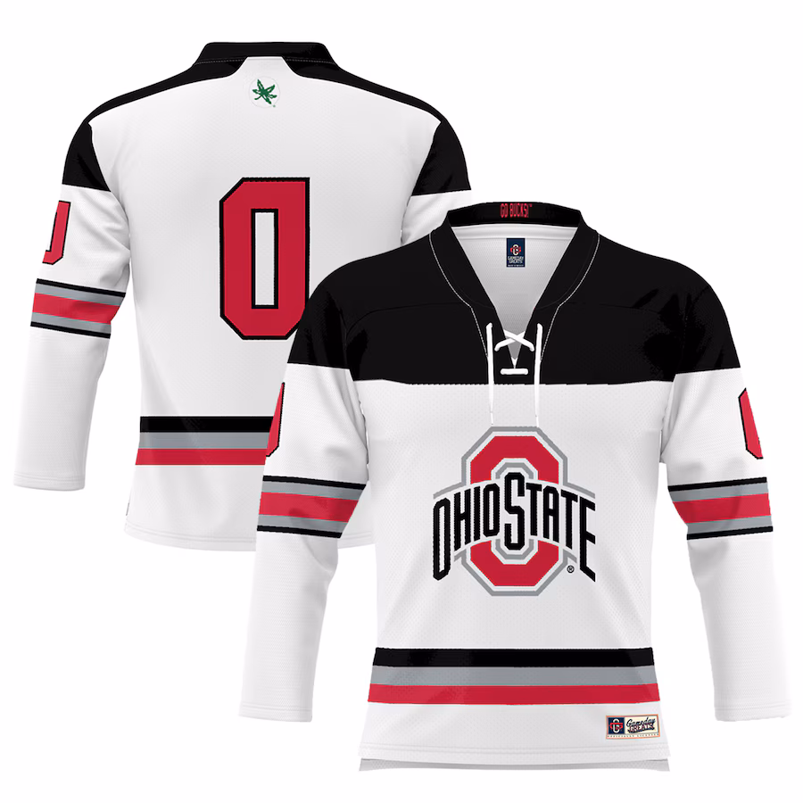 Youth GameDay Greats #0 White Ohio State Buckeyes Women's Hockey Jersey