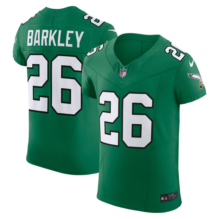 Men's Philadelphia Eagles Saquon Barkley Nike Kelly Green Alternate Vapor F.U.S.E. Elite Jersey