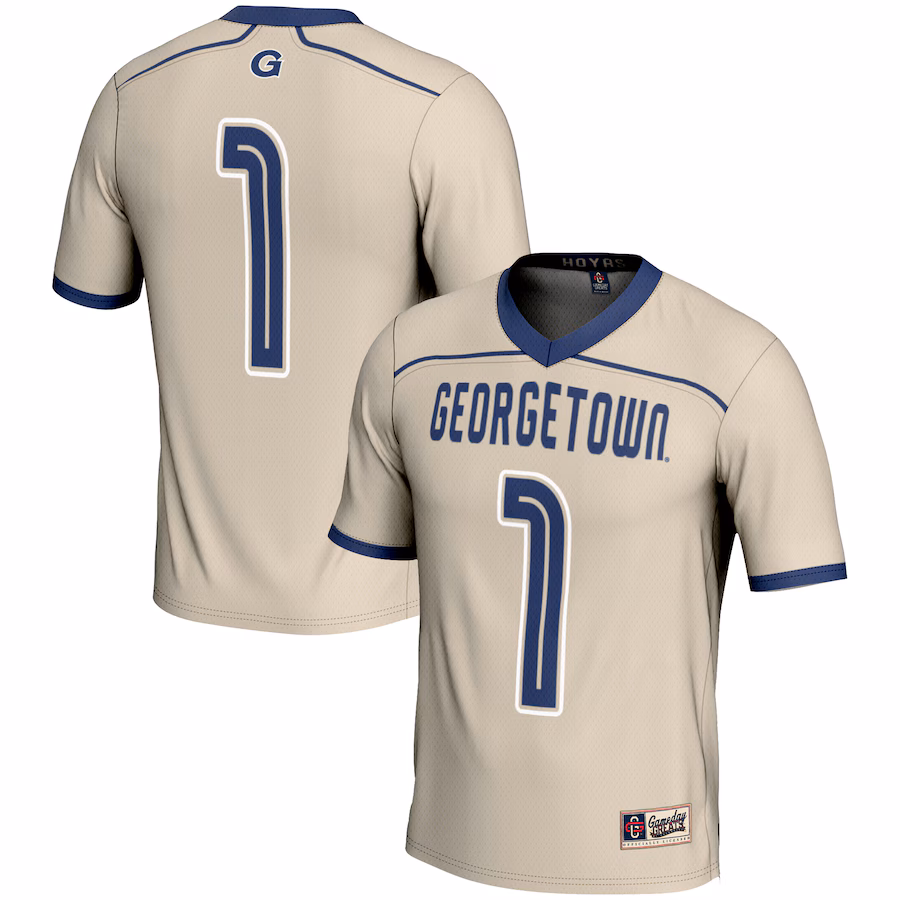 Youth GameDay Greats  Gray Georgetown Hoyas #1 Lightweight Lacrosse Jersey