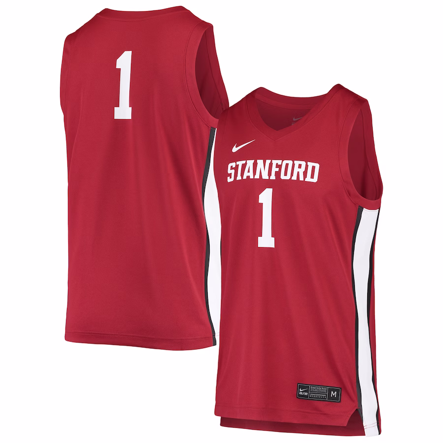 #1 Stanford Cardinal Nike Unisex Replica Basketball Jersey - Cardinal
