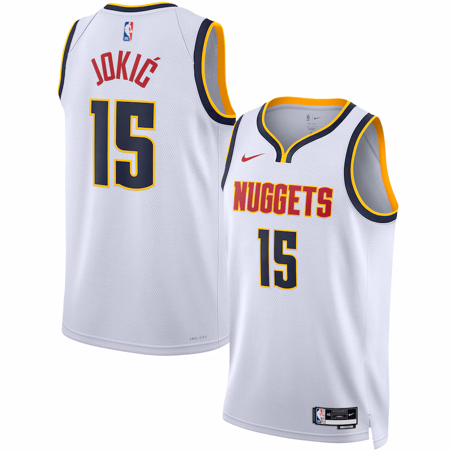 Unisex Denver Nuggets Nikola Jokic Nike White Swingman Jersey - Association Edition