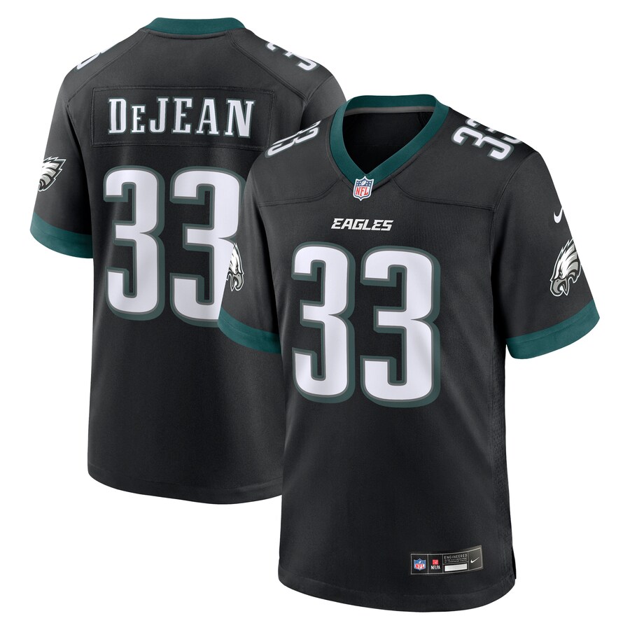 Men's Philadelphia Eagles Cooper DeJean Nike Black  Alternate Player Game Jersey
