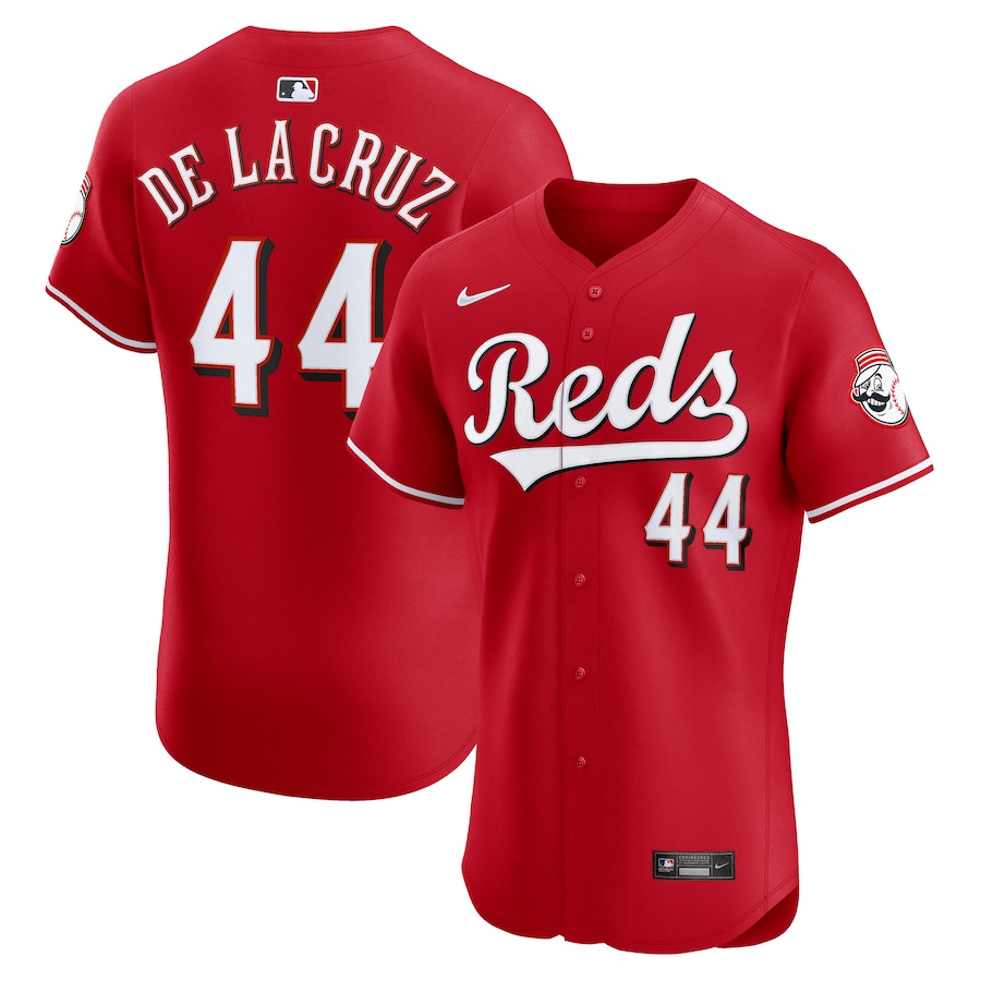 Men's Cincinnati Reds Elly De La Cruz Nike Red Alternate Elite Jersey