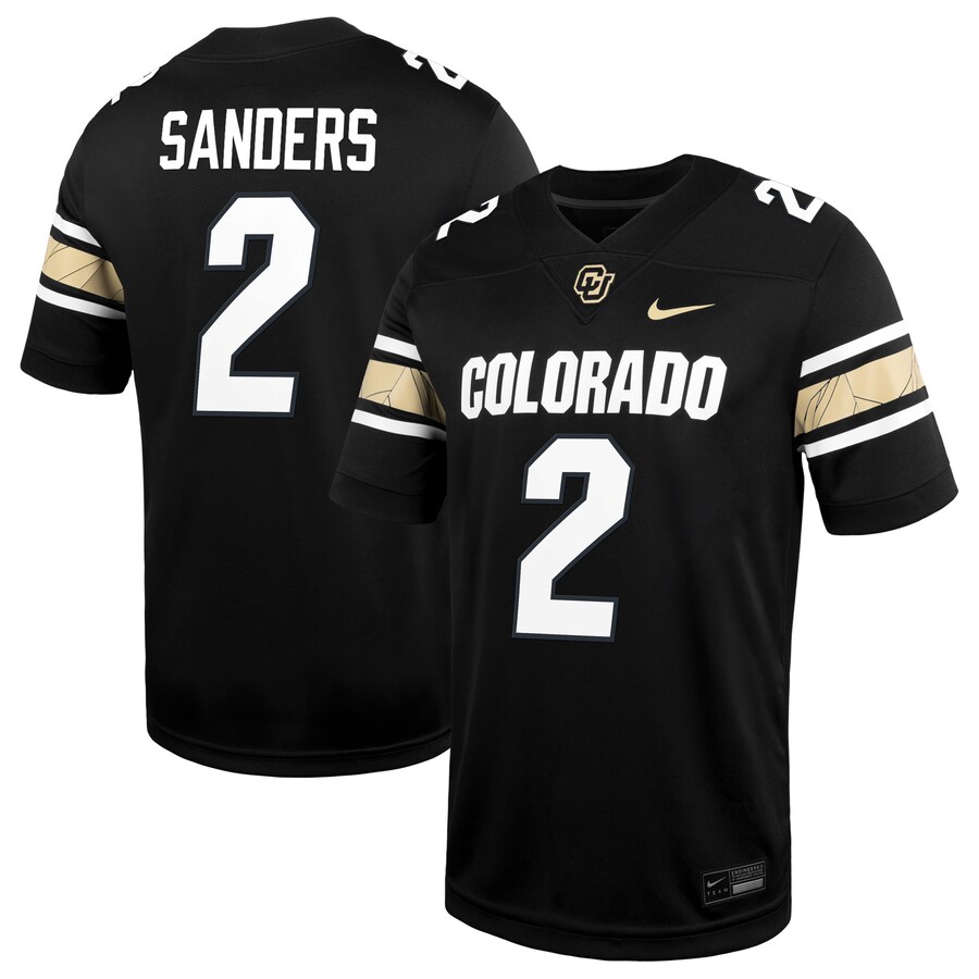 Men's Nike Shedeur Sanders Black Colorado Buffaloes Alternate Alumni Game Jersey