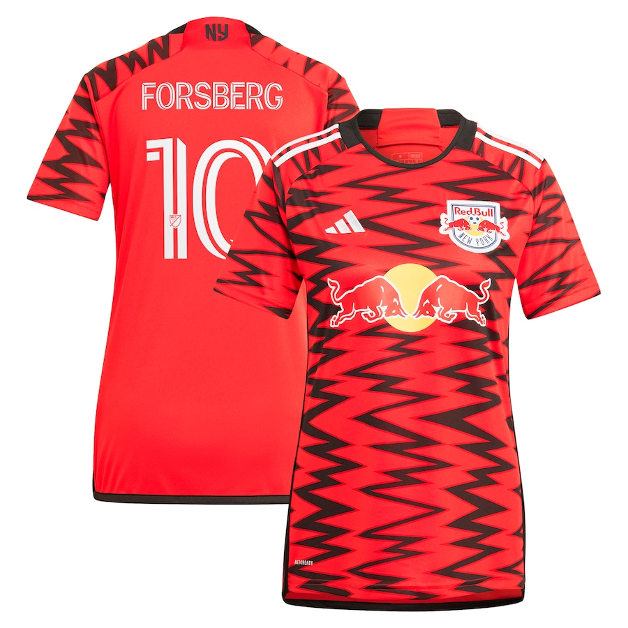 Women's New York Red Bulls Emil Forsberg adidas Red 2024 Legacy Replica Player Jersey