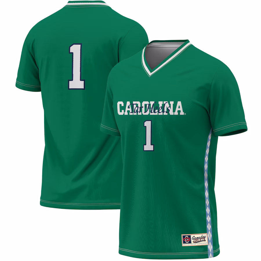 Unisex GameDay Greats #1 Green North Carolina Tar Heels Women's Soccer Lightweight Fashion Goalie Jersey