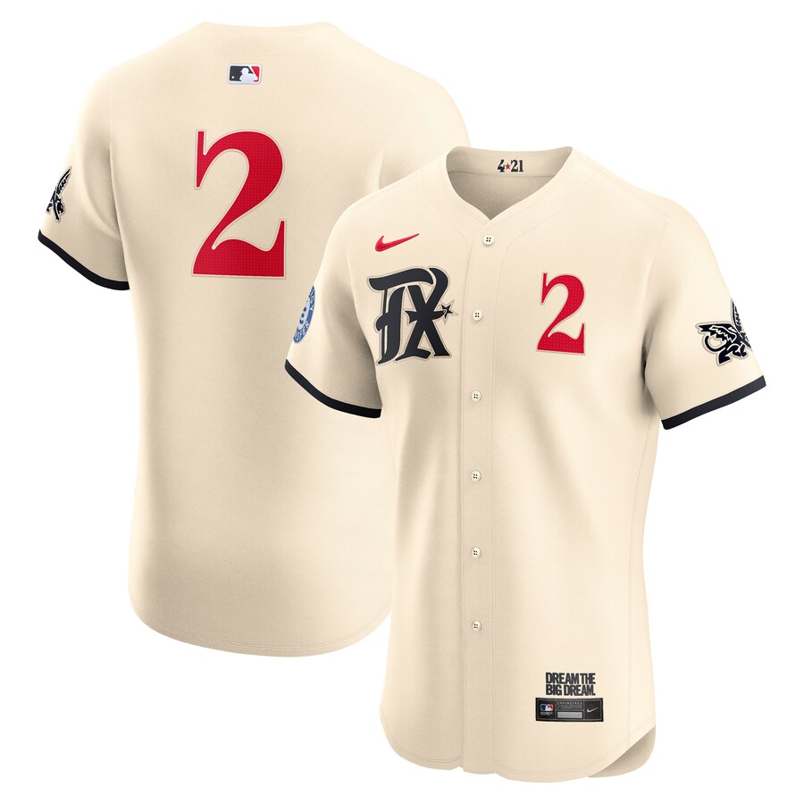 Men's Texas Rangers Marcus Semien Nike Cream City Connect Elite Jersey