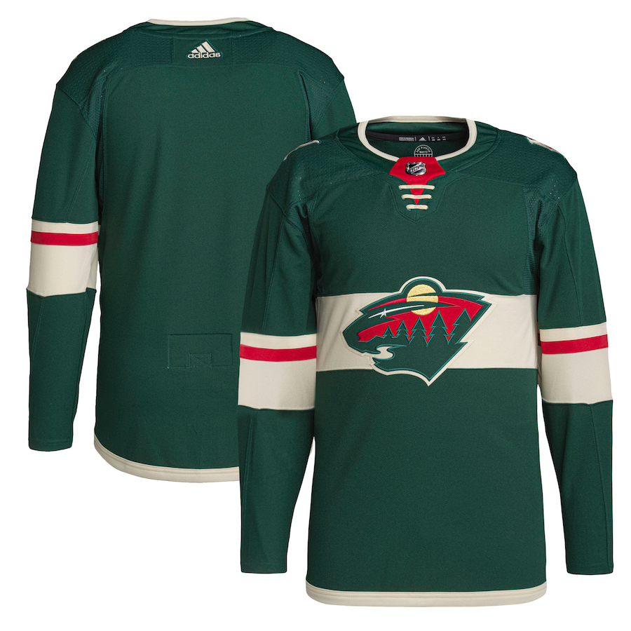 Men's Minnesota Wild adidas Green Home Primegreen Authentic Jersey