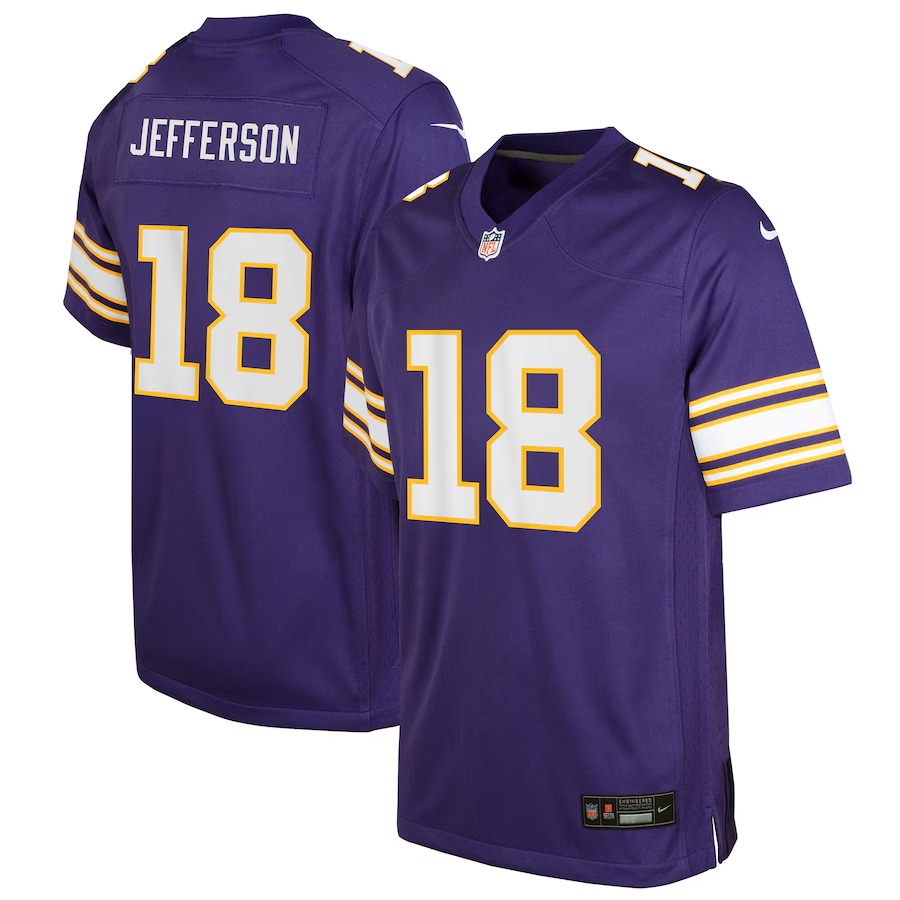Youth Minnesota Vikings Justin Jefferson Nike Purple Game Jersey