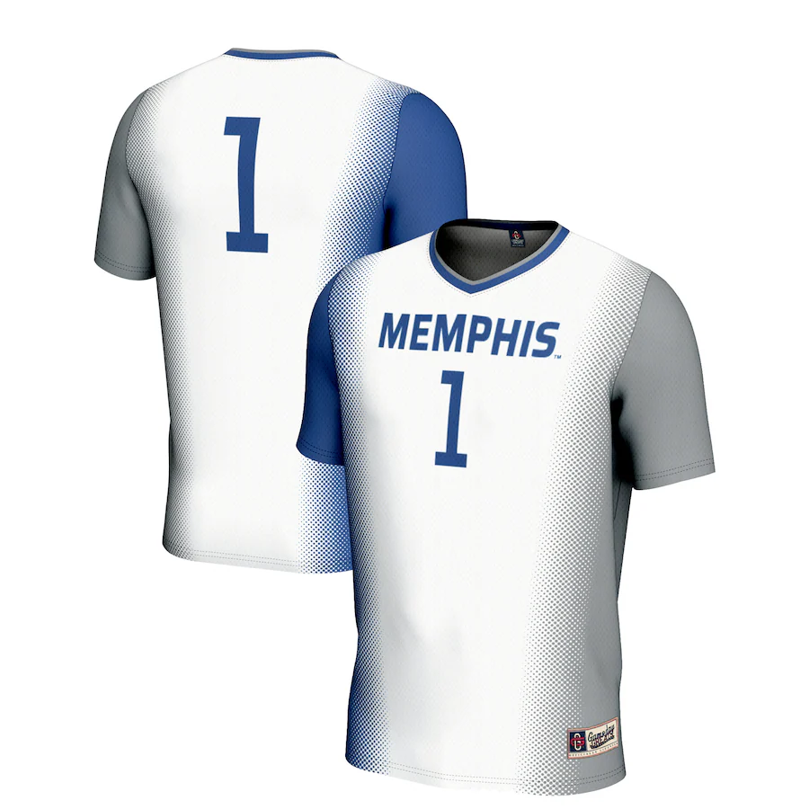 Youth GameDay Greats White #1 Memphis Tigers  Lightweight Women's Soccer Jersey