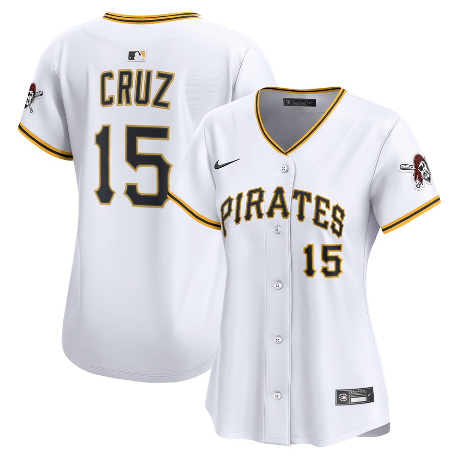Women's Pittsburgh Pirates Oneil Cruz Nike White Home Limited Jersey