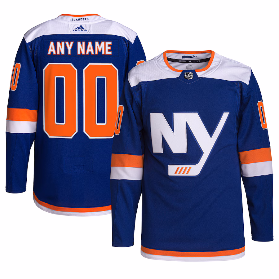 Men's New York Islanders adidas Royal Alternate Primegreen Authentic Custom Jersey