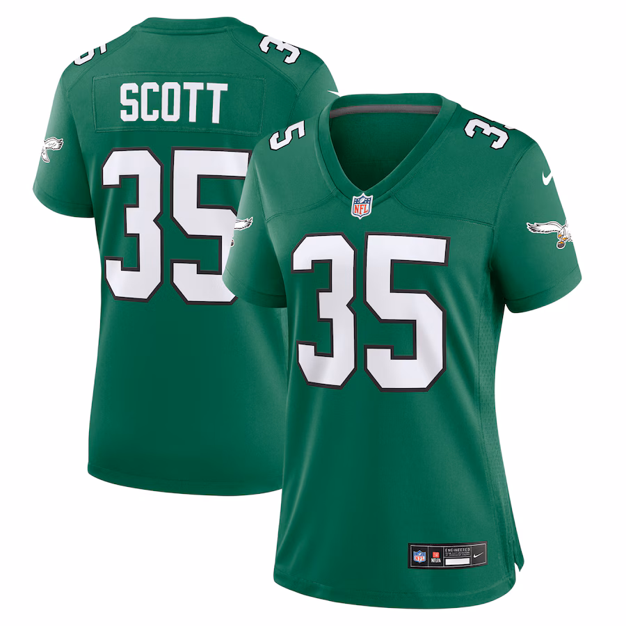 Women's Philadelphia Eagles Boston Scott Nike Kelly Green Alternate Game Jersey