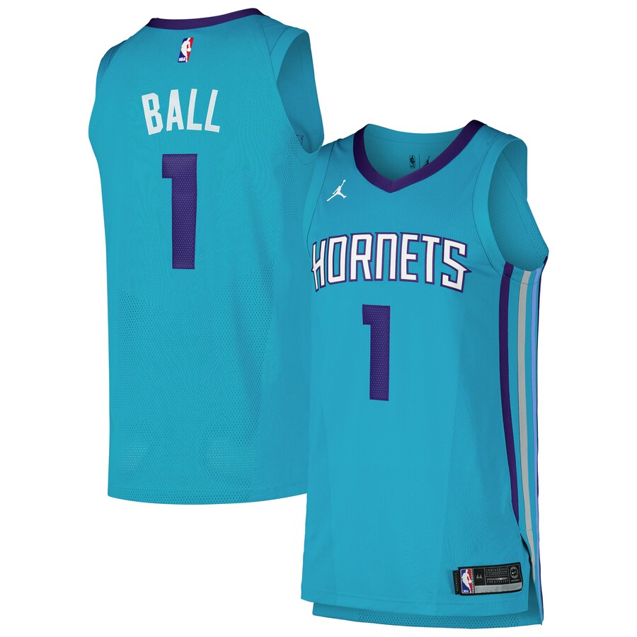 Men's Charlotte Hornets LaMelo Ball Jordan Brand Teal Authentic Player Jersey - Icon Edition