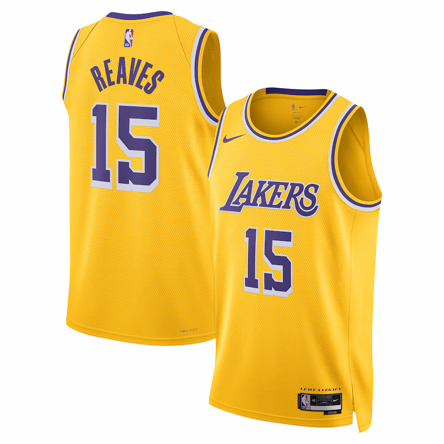 Unisex Los Angeles Lakers Austin Reaves Nike Gold Swingman Jersey - Icon Edition