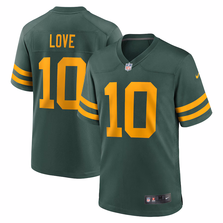 Men's Green Bay Packers Jordan Love Nike Green Alternate Game Jersey