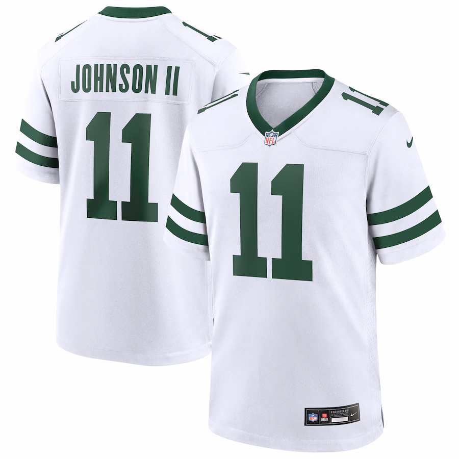 Men's New York Jets Jermaine Johnson II Nike Legacy White Game Jersey