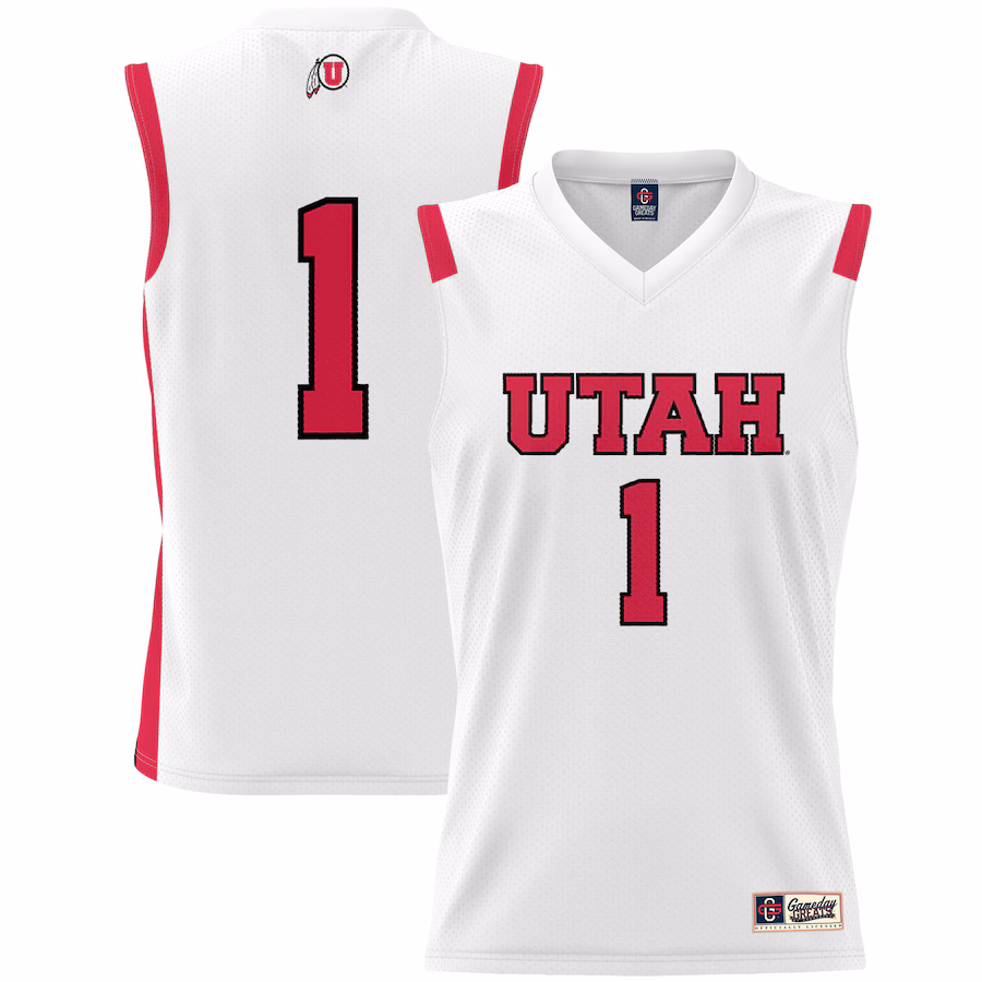 Youth GameDay Greats #1 White Utah Utes Lightweight Basketball Jersey