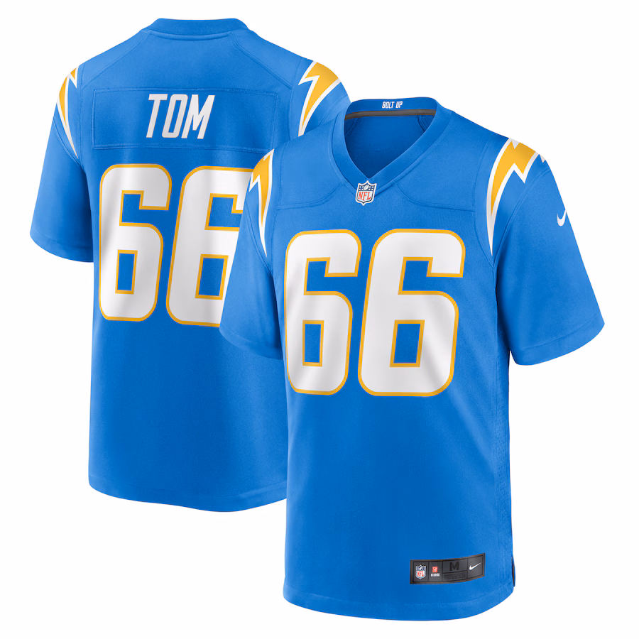 Men's Los Angeles Chargers Cameron Tom Nike  Powder Blue  Game Jersey