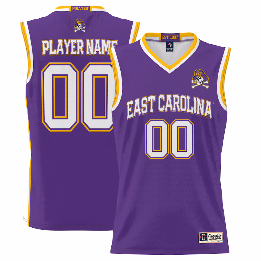 ECU Pirates GameDay Greats Unisex Lightweight NIL Pick-A-Player Basketball Jersey - Purple
