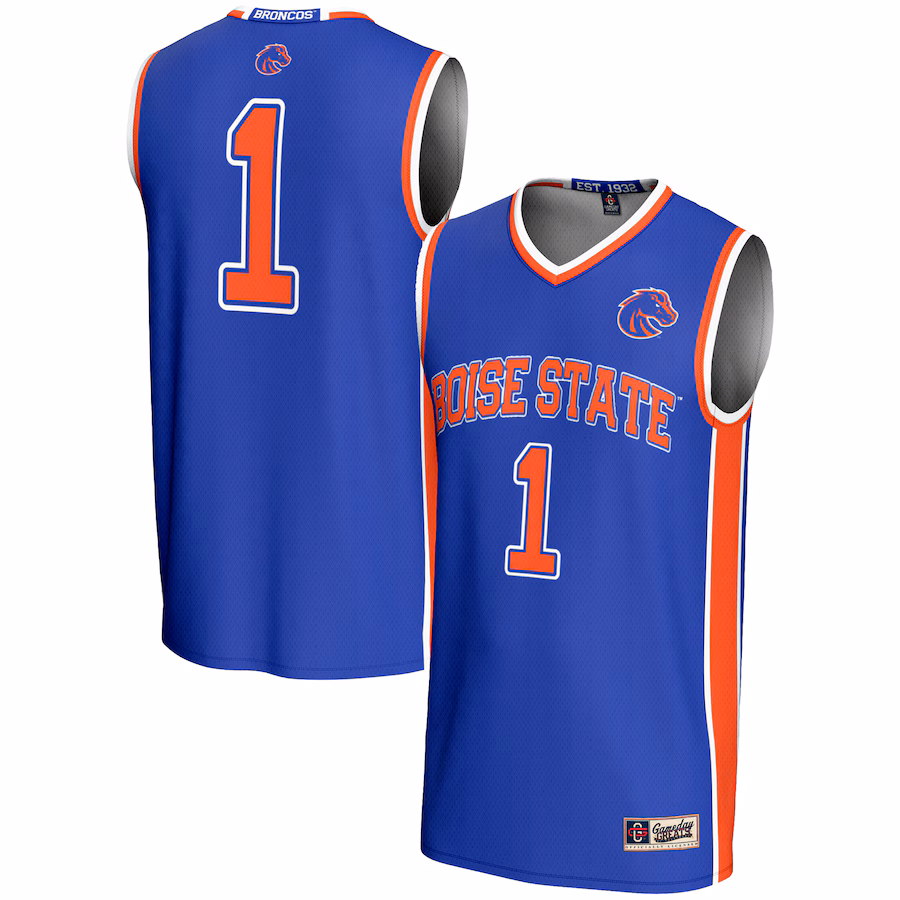 Men's GameDay Greats #1  Royal Boise State Broncos  Lightweight Basketball Jersey