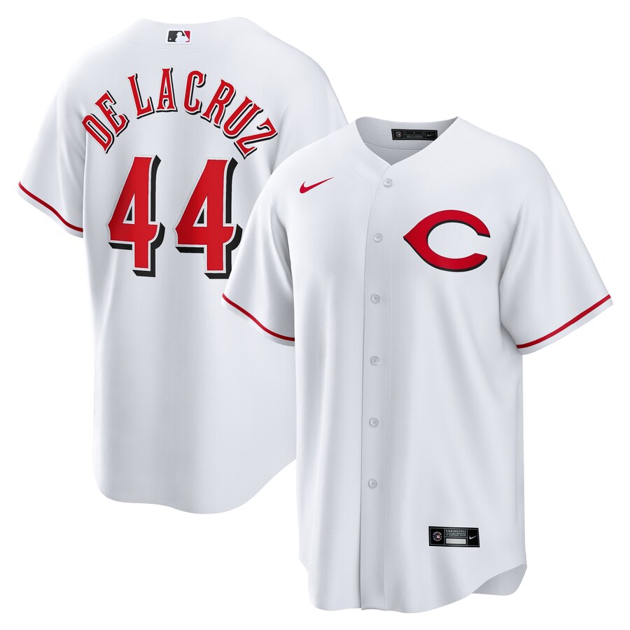 Men's Cincinnati Reds Elly De La Cruz Nike White Alternate 2 Replica 2.0 Player Jersey