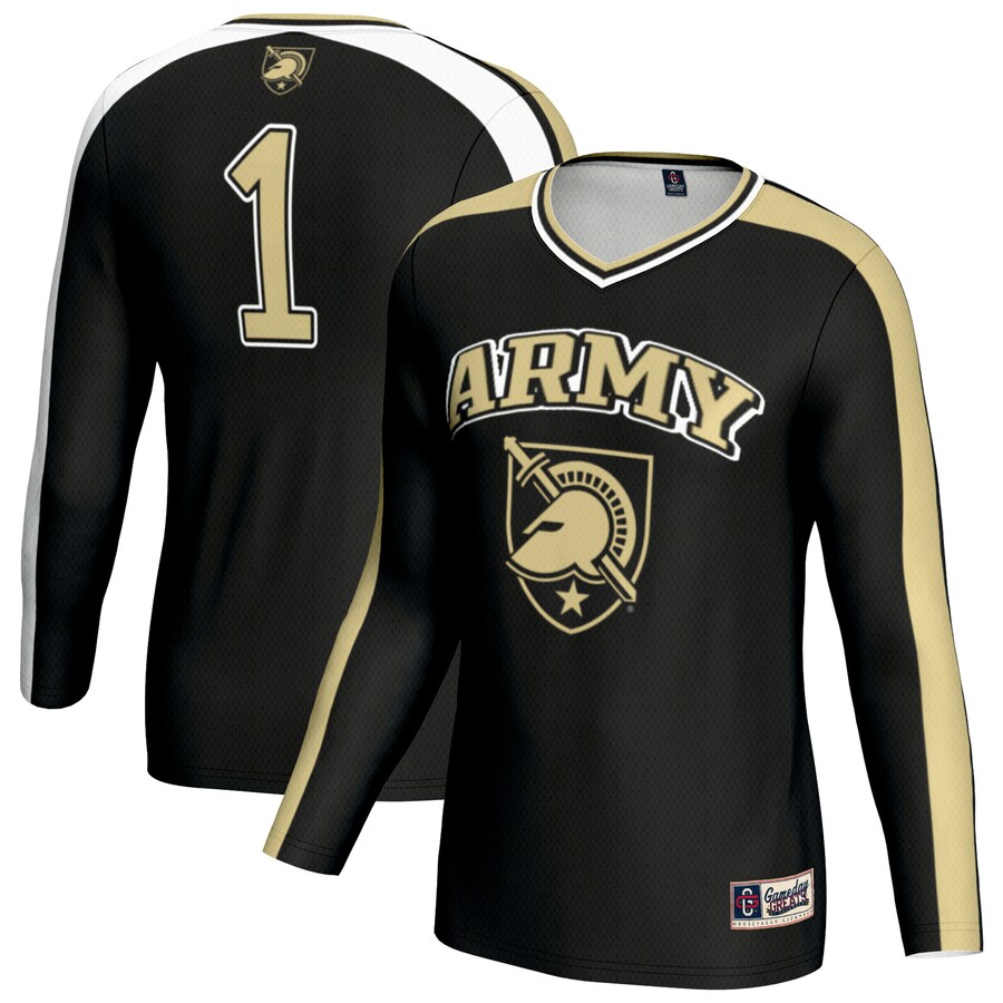 Unisex GameDay Greats Black Army Black Knights #1 Lightweight Volleyball Fashion Jersey