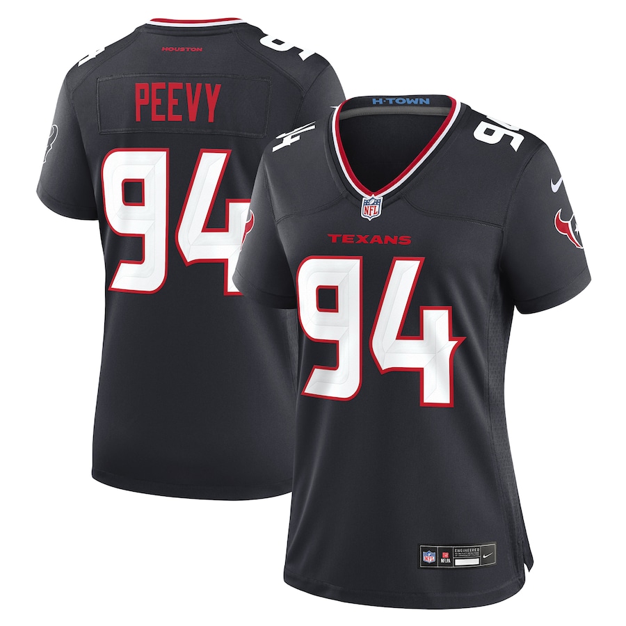 Women's Houston Texans Jayden Peevy Nike Navy Team Game Jersey