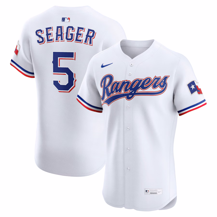 Men's Texas Rangers Corey Seager Nike White Home Elite Jersey