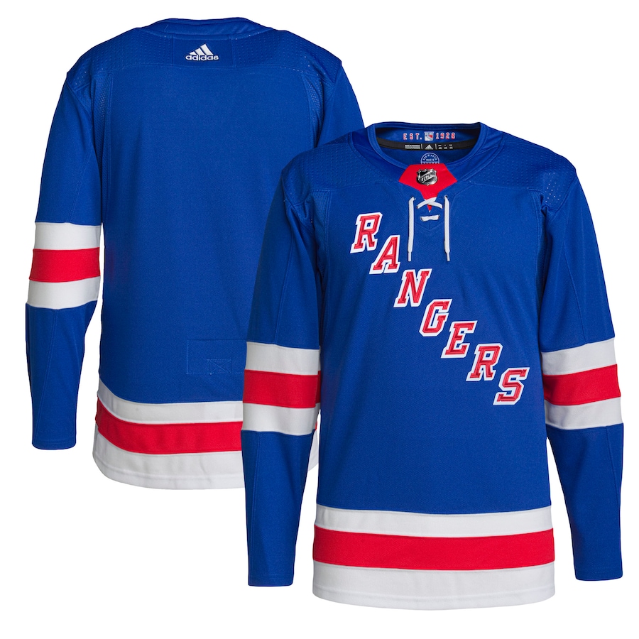 Men's New York Rangers adidas Royal Home Primegreen Authentic Jersey