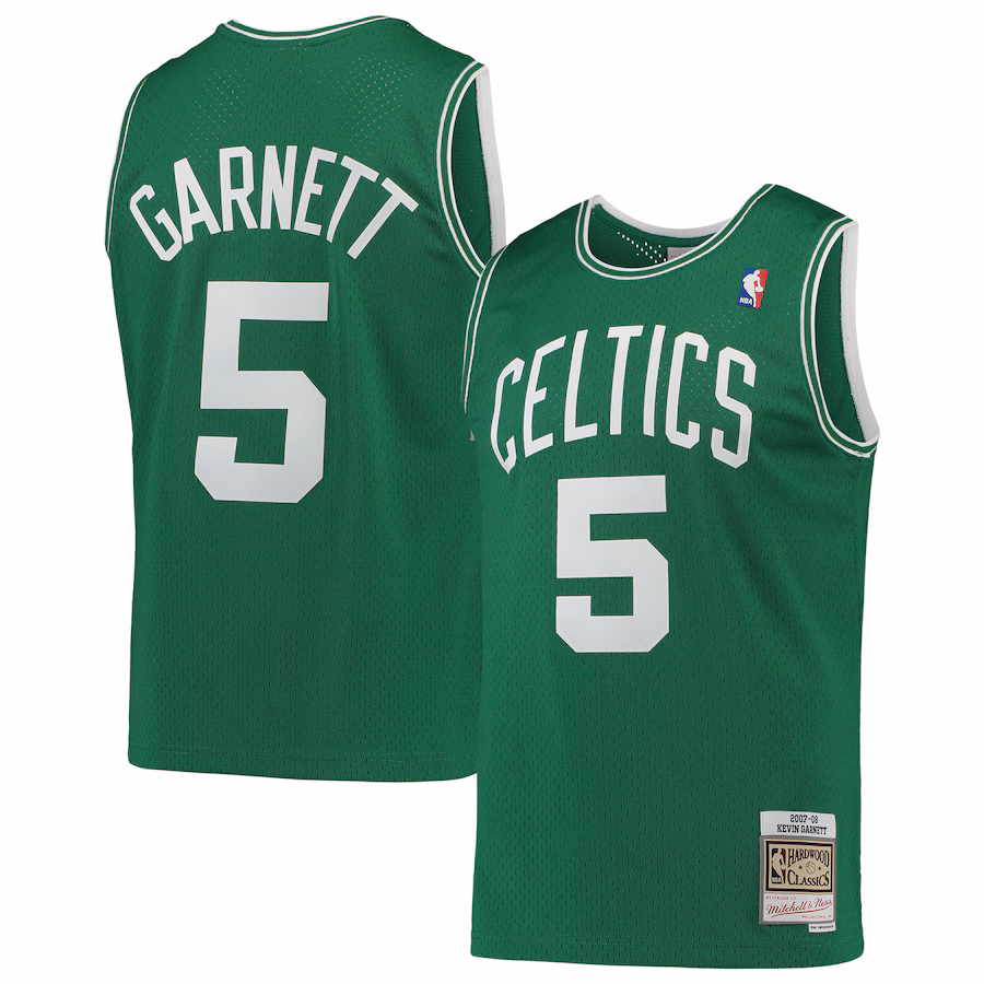 Men's Boston Celtics Kevin Garnett Mitchell & Ness Kelly Green 2007/08 Hardwood Classics Swingman Jersey