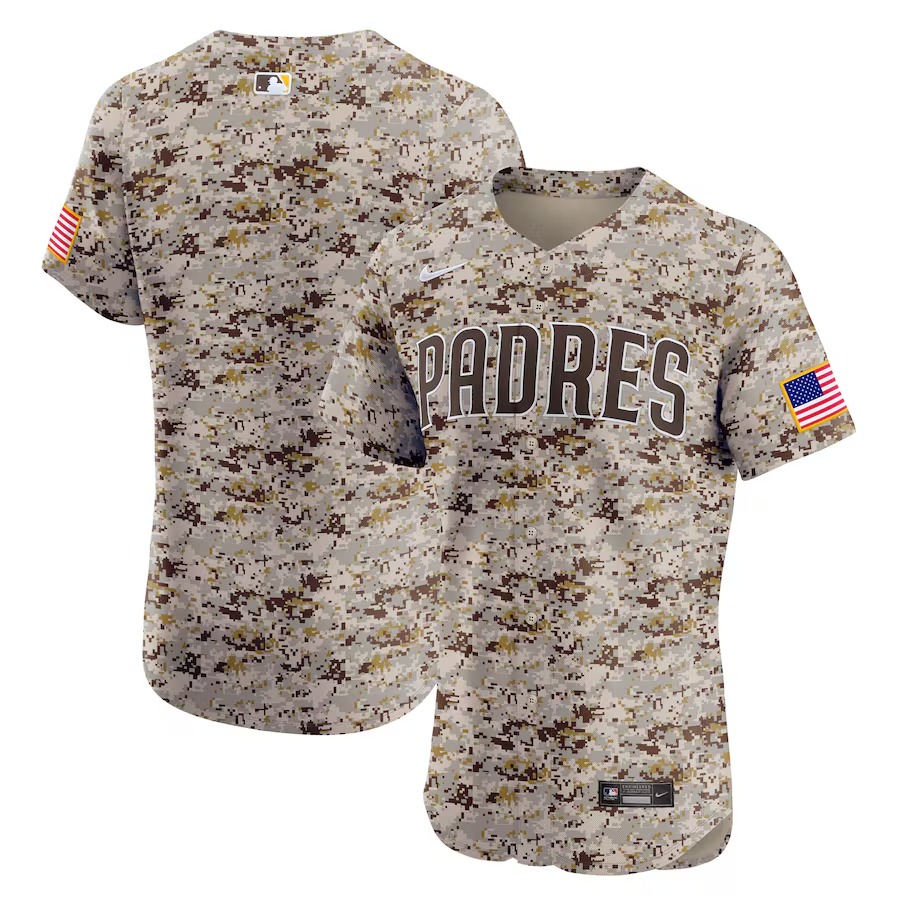 Men's San Diego Padres Nike Camo Alternate Vapor Premier Elite Patch Jersey